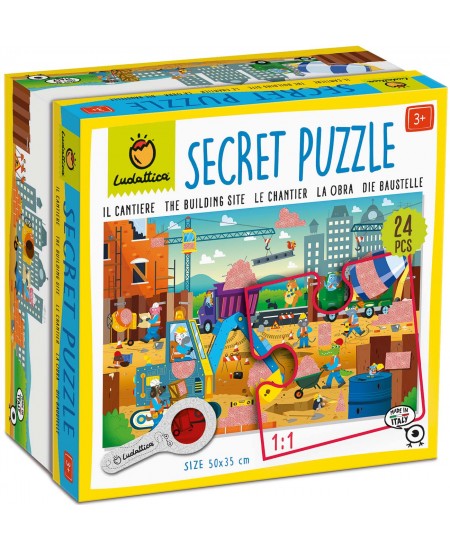 Puzle ar noslēpumiem LUDATTICA Būvniecība, 24 detaļas