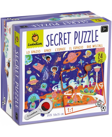 Puzle ar noslēpumiem LUDATTICA Kosmoss, 24 detaļas