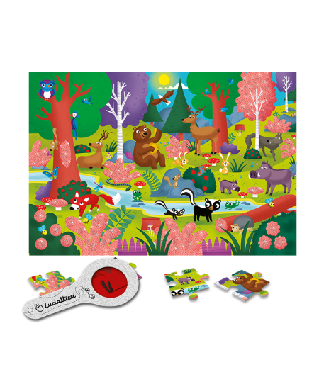 Puzle ar noslēpumiem LUDATTICA Mežs, 24 detaļas
