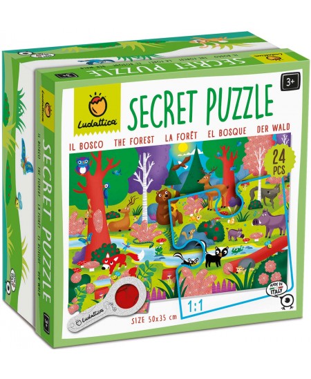 Puzle ar noslēpumiem LUDATTICA Mežs, 24 detaļas