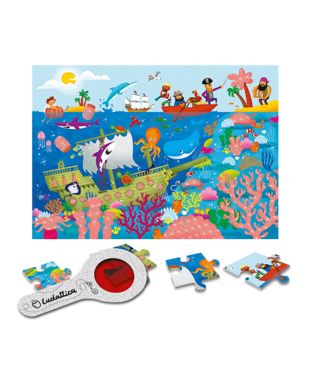 Puzle ar noslēpumiem LUDATTICA Jūra, 24 detaļas
