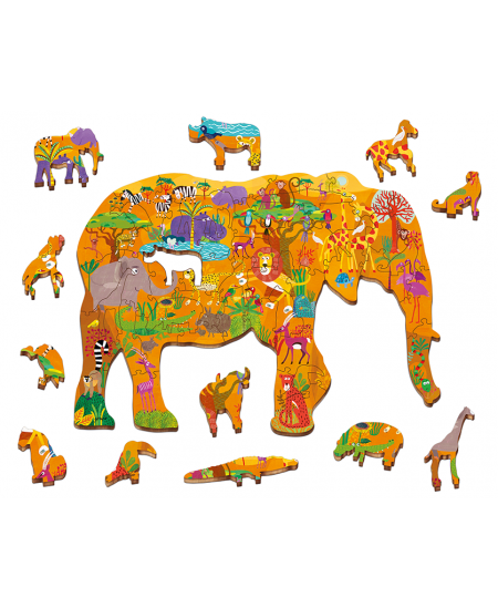 Koka puzle LUDATTICA Savanna, 48 detaļas