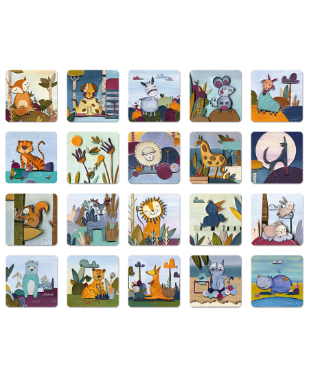 Atmiņu attīstoša spēle LUDATTICA Memo Box Dzīvnieki