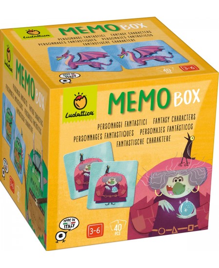 Atmiņu attīstoša spēle LUDATTICA Memo Box Fantāziju tēli