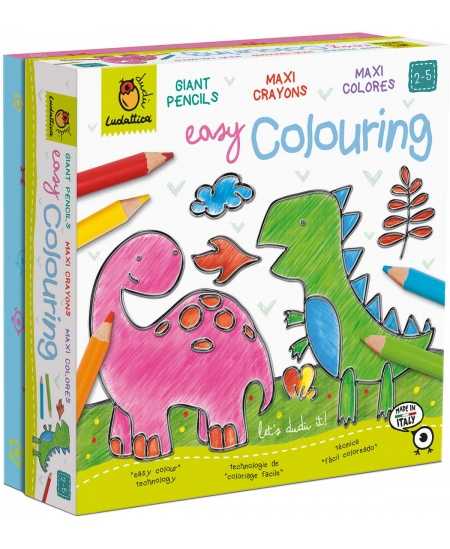 Krāsošanas komplekts ar lielajiem zīmuļiem LUDATTICA Easy colouring