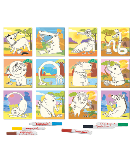 Krāsošanas komplekts ar flomasteriem mazuļiem LUDATTICA Let´s Colour