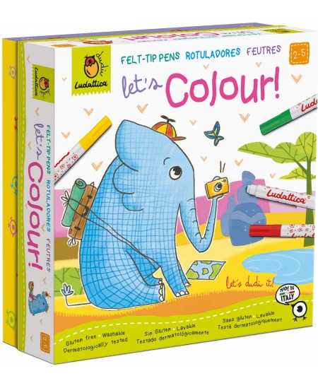 Krāsošanas komplekts ar flomasteriem mazuļiem LUDATTICA Let´s Colour