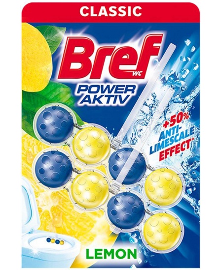 Gaisa atsvaidzinātājs-ziepītes tualetei BREF POWER ACTIVE CITRUS, 2x50 g