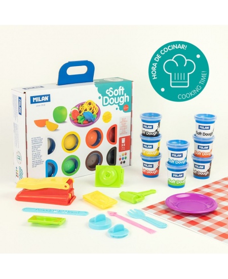 Modelēšanas komplekts ar piederumiem MILAN Laiks virtuvē, 8 krāsas