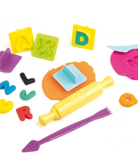 Modelēšanas komplekts ar piederumiem MILAN Daudz burtu, 8 krāsas