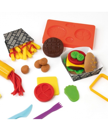 Modelēšanas komplekts ar piederumiem MILAN Burgeru māja, 4 krāsas