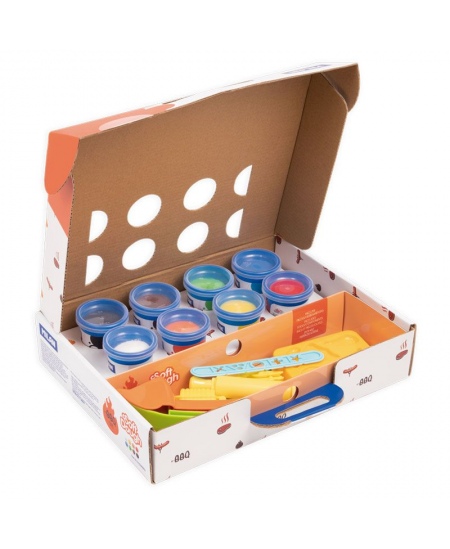 Modelēšanas komplekts ar piederumiem MILAN Barbekjū, 8 krāsas