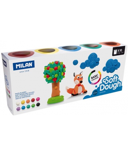 Plastilīns MILAN, 10 krāsas