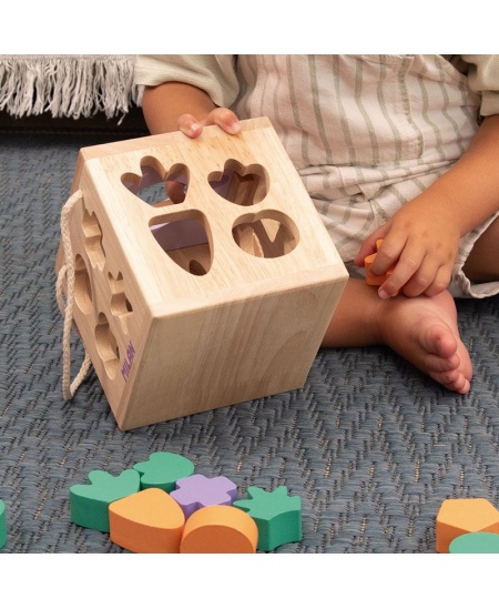 Koka attīstošā rotaļlieta-kubs MILAN Trusītis