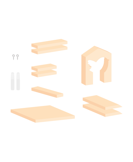 Koka saliekamā putnu barotava SODERTEX