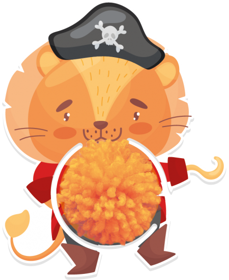 Bumbuļu izgatavošana Mazie pirāti SODERTEX, 6 gab.