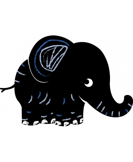 Līmējoša uzlīme rakstīšanai un zīmēšanai SODERTEX Zilonis, 80x55 cm