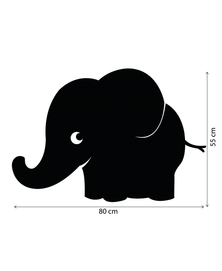 Līmējoša uzlīme rakstīšanai un zīmēšanai SODERTEX Zilonis, 80x55 cm