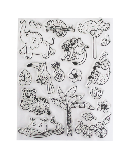 Caurspīdīgi līmzīmogi SODERTEX Jungle, 18 dizaini