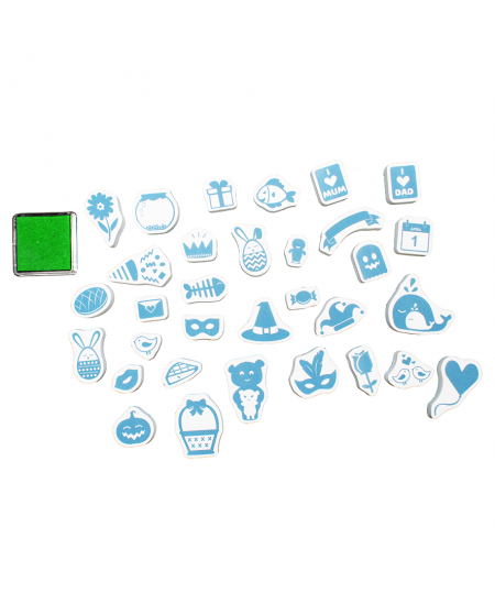 Zīmogu komplekts kārbiņā SODERTEX Svētki, 32 gab.