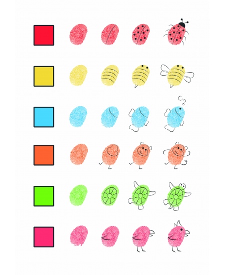 Dažādu krāsu tinte zīmogiem SODERTEX, 12 krāsas