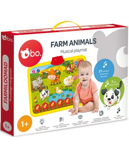 Muzikāls rotaļu paklājiņš BO. Fermas dzīvnieki
