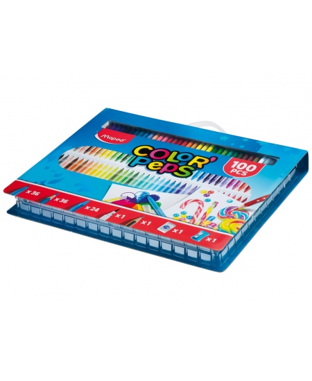 Krāsošanas piederumu komplekts MAPED Color’Peps, 100 gab.
