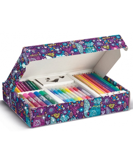 Mirdzošu krāsošanas piederumu komplekts MAPED Color’Peps Glittering