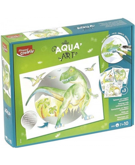 Plakāta zīmēšanas komplekts MAPED Aqua Art Dinosaurus