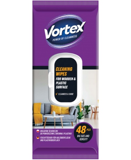 Sadzīves mitrās salvetes VORTEX, 48 gab.