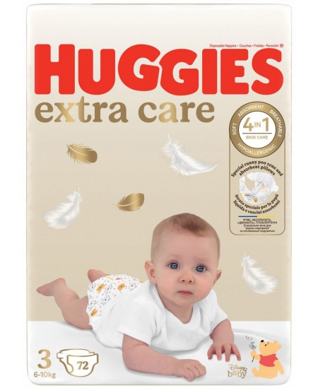Autiņbiksītes HUGGIES Extra Care, 3. izmērs, 6-10 kg, 72 gab.