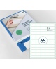Etiķešu uzlīmes RILLPRINT 38x21,2 mm, A4, 65 uzlīmes vienā lapā, 100 lapas