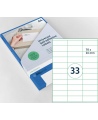 Etiķešu uzlīmes RILLPRINT 70x26 mm, A4, 33 uzlīmes vienā lapā, 100 lapas