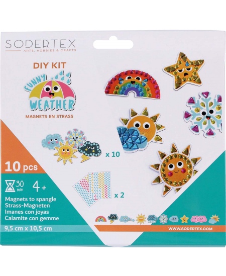 Dekorējami magnētiņi SODERTEX Jautrie laikapstākļi, 10 gab.