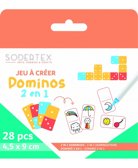 Radošais komplekts SODERTEX Izveidojiet savus domino kauliņus
