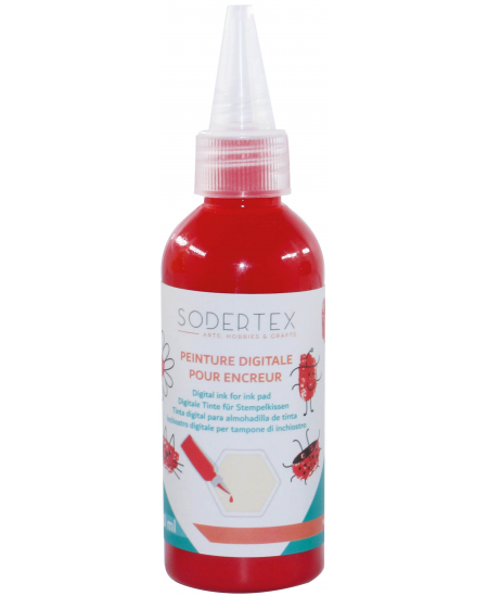 Tinte zīmogiem SODERTEX, sarkana, 80 ml