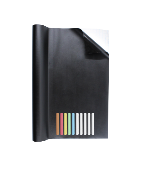 Līmējamā loksne rakstīšanai un zīmēšanai LOOLIPO, ar 10 krītiņiem, 45x200 cm