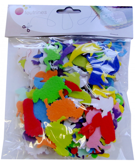 Filca uzlīmes dekorēšanai SODERTEX Dzīvnieki, dažādas krāsas, 150 gab.