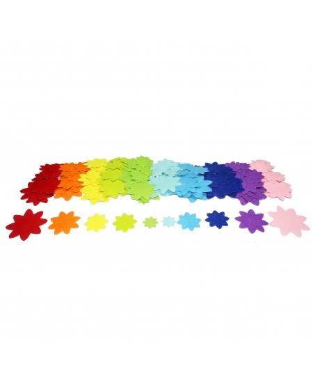 Filca uzlīmes dekorēšanai SODERTEX Ziedi, dažādas krāsas, 150 gab.