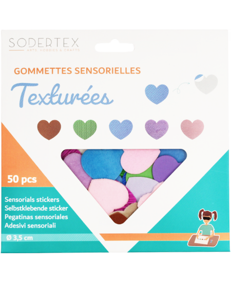 Dažādu faktūru uzlīmes SODERTEX, 5 faktūras, 50 gab.