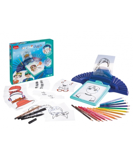 Krāsošanas komplekts ar gaismas kasti Maped Creativ Avatar Studio