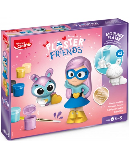 Radošais ģipša dekorēšanas komplekts Maped Creativ Plaster Friends Super girl