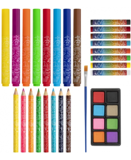 Krāsošanas rīku komplekts koferī GRAFIX