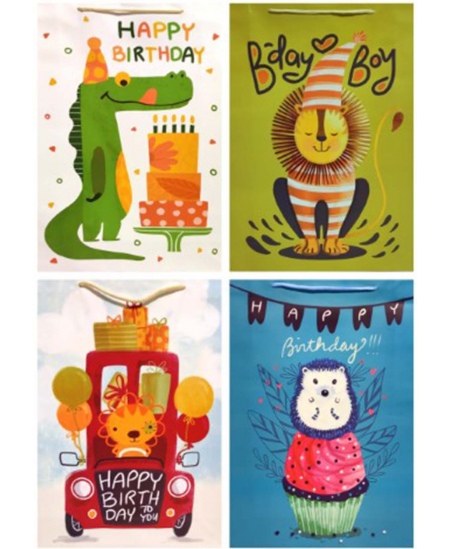 Dāvanu maisiņš Dzimšanas diena, 42 cm x 31 cm x 11 cm