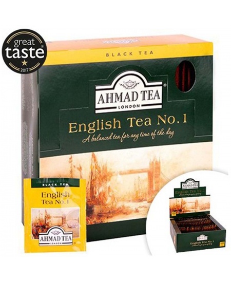 Melnā tēja AHMAD Alu English Tea N1, 100 gab.