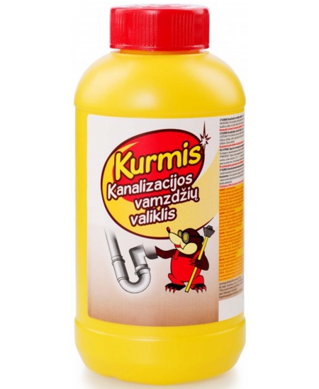 Granulēts kanalizācijas cauruļu tīrīšanas līdzeklis KURMIS, 500 g