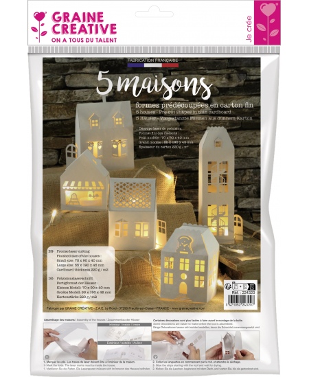 Balto mājiņu locīšanas komplekts GRAINE CREATIVE