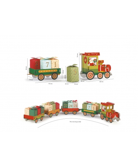 Adventes kalendāra kastes GRAINE CREATIVE Mazais vilcieniņš