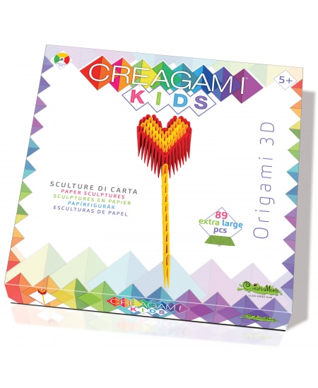 3D origami komplekts maziem bērniem CREAGAMI Kids Sirds