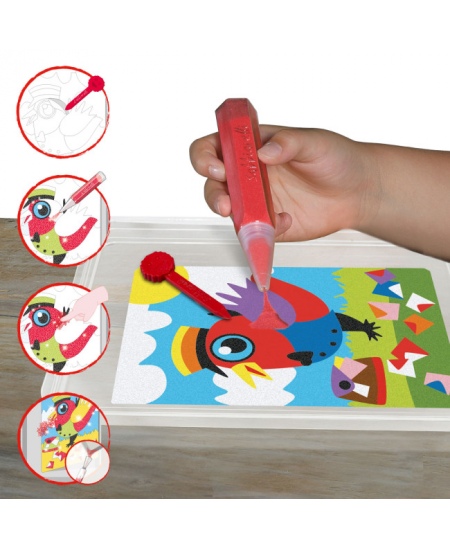 Smilšu zīmēšanas komplekts SABBIARELLI Foršie dzīvnieki